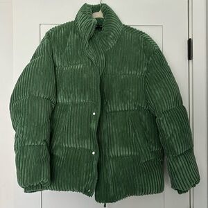 NWT Zara hunter green puffer